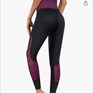 High Waist Sauna Sweat Pants Slimming Neoprene Weight Loss Workout Capri Legging